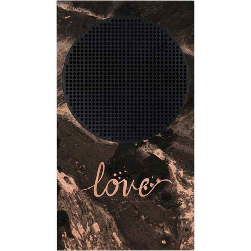 Love Rose Gold Black Xbox Series S Console Skin